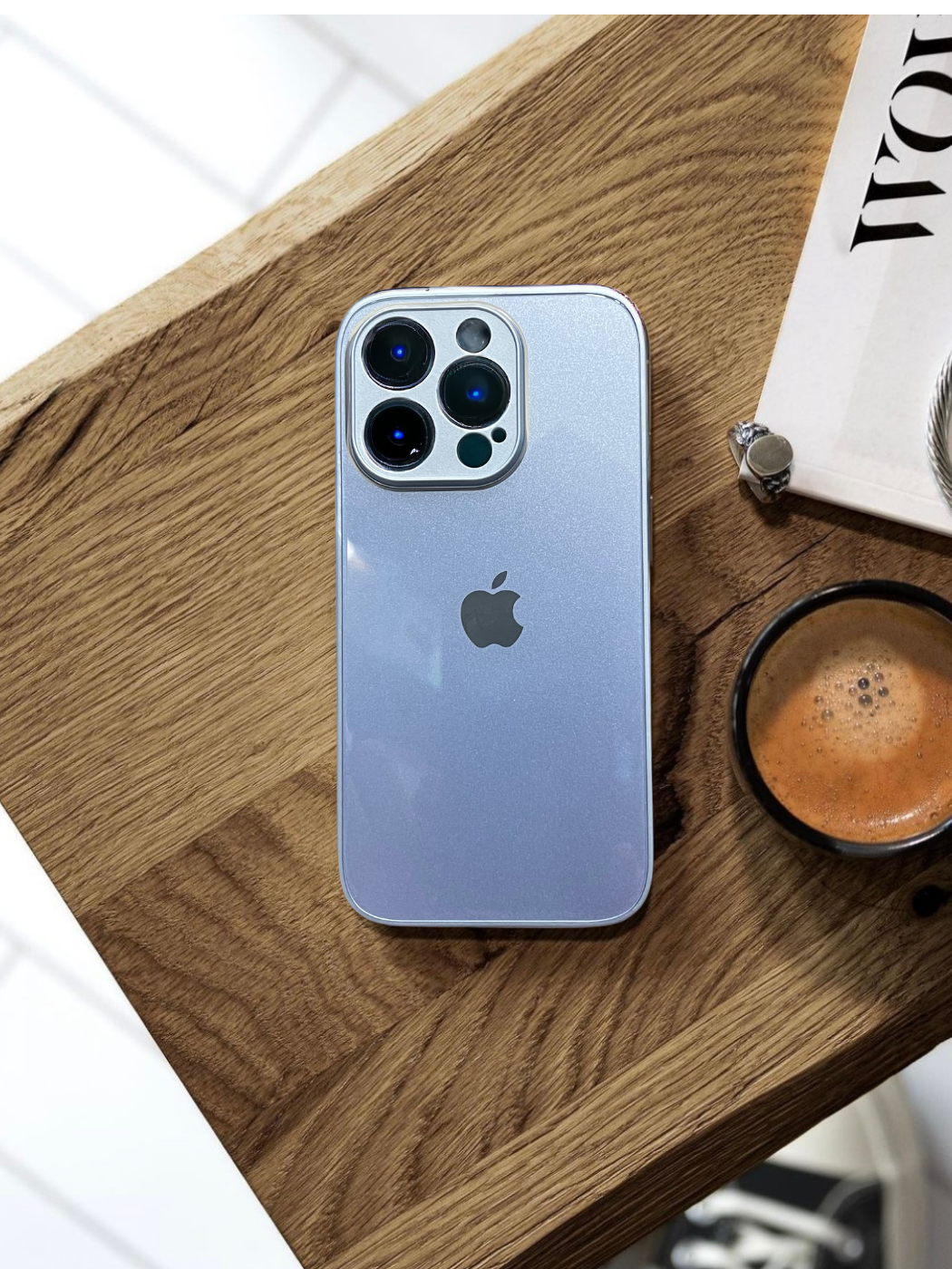 İphone Kamera Korumalı Sierra Mavi Cam Kılıf