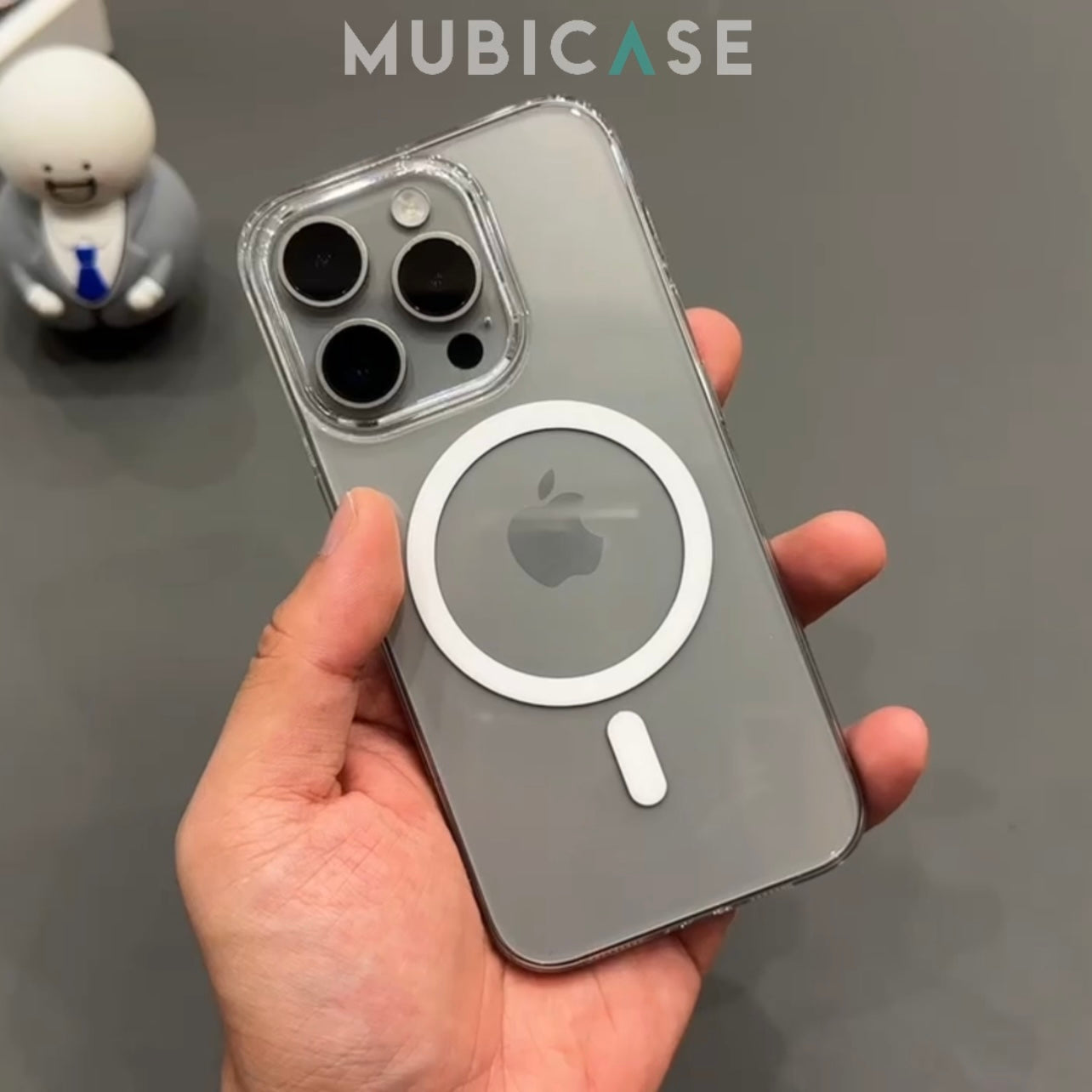 MUBI iPhone 14 Pro Max Ultra İnce SARARMAZ Şeffaf MagSafe Kılıf