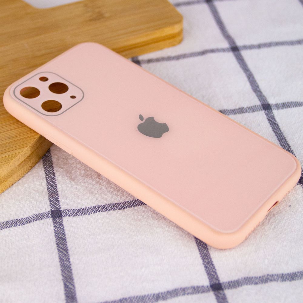 MUBI iPhone 13 Pro Kamera Korumalı Toz Pembe Cam Kılıf