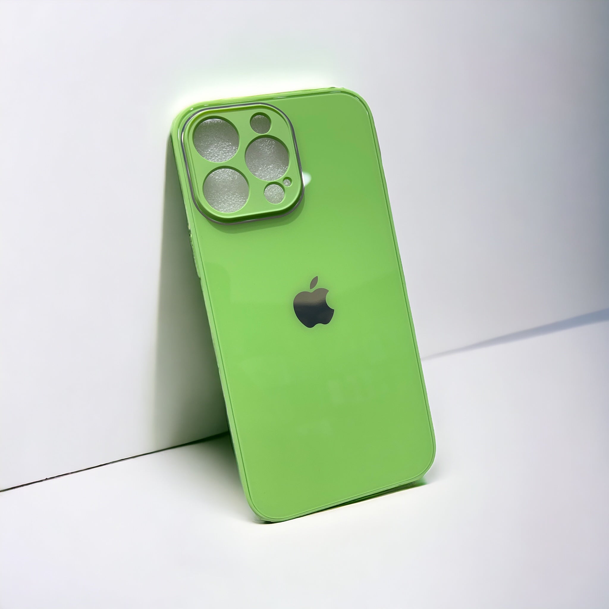 İphone Kamera Korumalı Neon Yeşil Cam  Kılıf